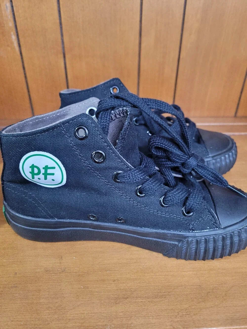 PF Flyers The Sandlot Center Hi Unisex kids sz 13 Running Shoe Black Sneaker